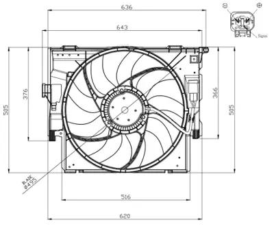 NRF 47956 Fan Komple 850w 12 V Bmw F20 F30 F22 F32 F34 F36 17427640513