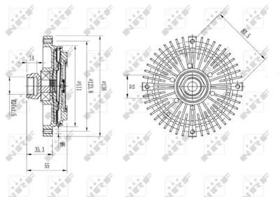 NRF 49567 Fan Termıgı 4 Delık Bmw M40 M42 M43 M44 M50 M52 E30 E36 E28 E34 E39 11529055969