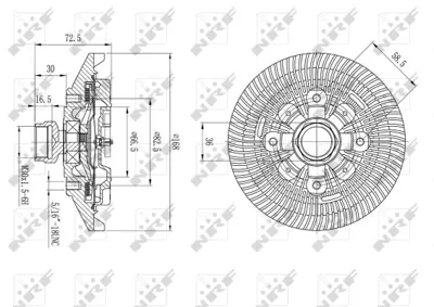 NRF 49577 Chrysler Pt Cruiser 2.4 00-Fan Clutch 