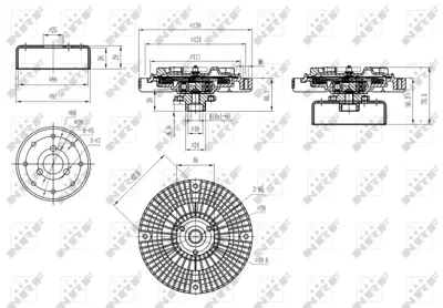 NRF 49584 Fan Termıgı Vısco A4 A6 Passat 1,8 / 1,9 / 2,0 6B121347