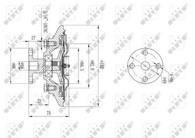 NRF 49592 Jeep Cherokee 2.5d 02-Fan Clutch J3241858