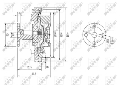 NRF 49597 Radyator Fan Termıgı Mazda B2500 2.5d 99- WL2115150