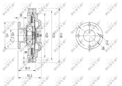 NRF 49603 Isuzu Trooper 2.8d 82-Fan Clutch 