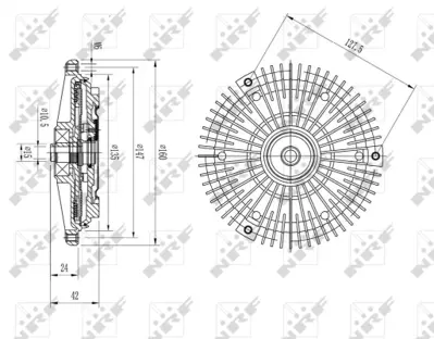 NRF 49617 Mercedes E-Series 3.0d 96-Fan Clutch A6062000122
