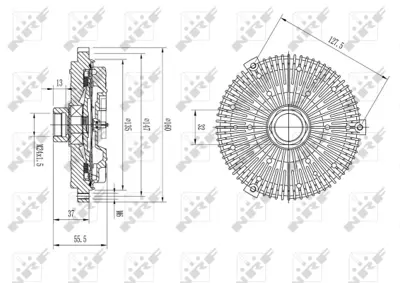 NRF 49631 Opel Omega 2.5d 94-Fan Clutch 11522245498 90512537