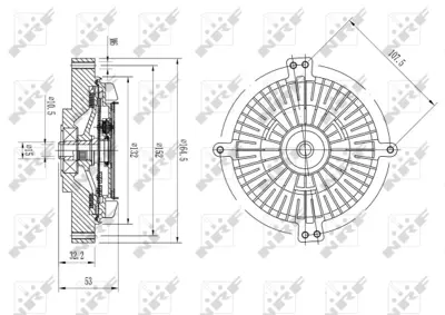 NRF 49641 Mercedes Sl-Series 5.0 90-Fan Clutch A1192000022