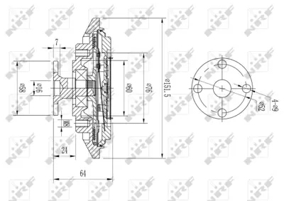 NRF 49643 Mercedes 200-Series 2.8 71-Fan Clutch A0002000422