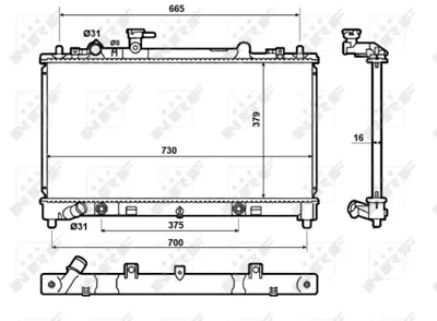 NRF 50147 Motor Su Radyatoru Mazda 6 2.5 08- L51715200C