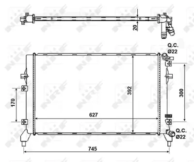 NRF 50148 Vw Tiguan 1.4 08-Radiator 1K0121251EC