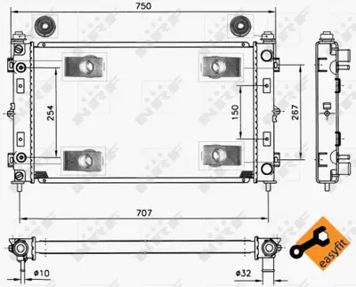 NRF 50232 Motor Su Radyatoru Chrysler Stratus 2.0 95- 
