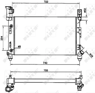 NRF 50347 Chrysler Voyager 3.3 91-Radiator 