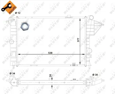 NRF 503508 Motor Radyatoru Vectra A 1,6 / 1,8 / 2,0 / 1,7d Otomatık 3096381