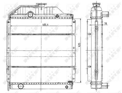 NRF 50489 Motor Su Radyatoru Renault Agrı Ceres 85 7700047574