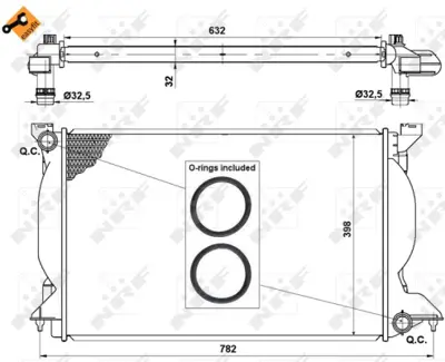 NRF 50540 Audı A4 2.5d 01-Radiator 8E0121251J