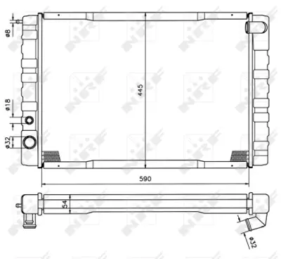 NRF 505402 Volvo 200 2.4d 79-Radiator 1257350