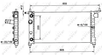 NRF 50552 Motor Su Radyatoru A,T (Klıma Harıc) Corsa B X12sz C14nz X14xe X16xe 90410048