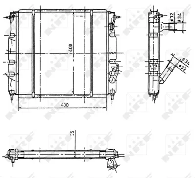 NRF 507344 Renault Express 1.6d 86-Radiator 6006000754