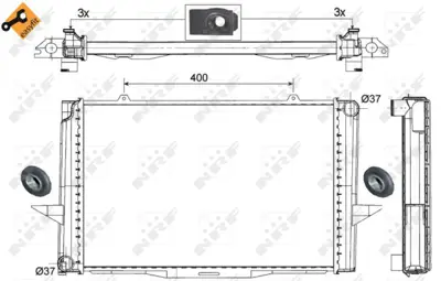 NRF 509509 Volvo 800 2.4 92-Radiator 8603822