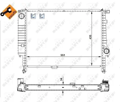 NRF 509558 Bmw 3 2.0 91-Radiator 2241912