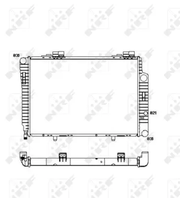 NRF 51286 Mercedes C200 93-Radiator A2025003703