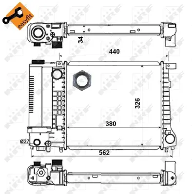 NRF 51351 Motor Su Radyatoru Bmw M40 E30 Klımasız 1719300