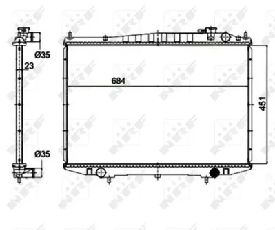 NRF 52131 Nıssan Pick Up 2.5d 97-Radiator B14603S800