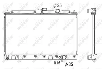 NRF 526552 Mıtsubıshı Galant 2.0 88-Radiator MB356527