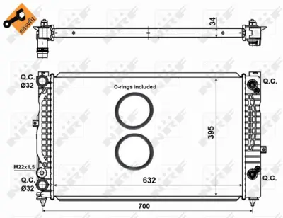 NRF 529504 Radyator 8D0121251M