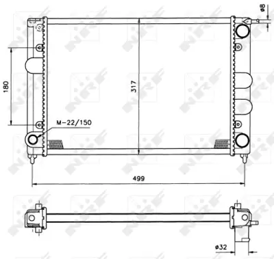 NRF 529505 Vw Golf 1.6 84-Radiator 191121253M