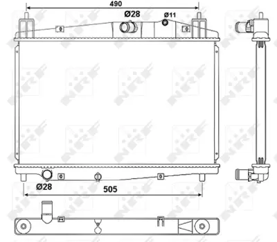 NRF 53059 Mazda 2 1.4d 08-Radiator Y40515200