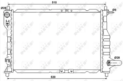 NRF 53068 Daewoo Matiz 0.8 05-Radiator 96591475