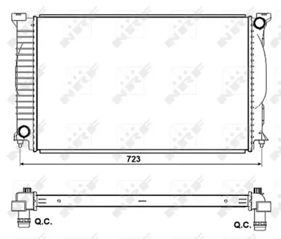 NRF 53093 Audı A4 4.2 01-Radiator 8E0121251AH