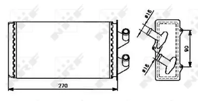 NRF 53213 Fıat Cinquecento 0.9 92-Heat Exchanger, İnterior Heating 98600048