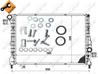 NRF 53238 Alfa Romeo 147 1.9d 01-Radiator 