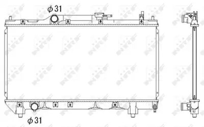 NRF 53266 Toyota Avensis 1.6 98-Radiator 1640302310