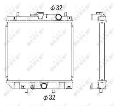 NRF 53276 Daıhatsu Charade 1.3 93-Radiator 1640087F48000