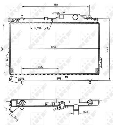 NRF 53364 Hyundaı Matrix 1.5d 01-Radiator 2531017800