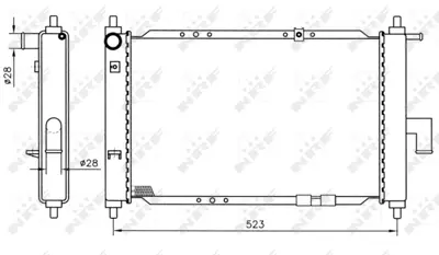 NRF 53375 Daewoo Matiz 0.8 98-Radiator P96322941