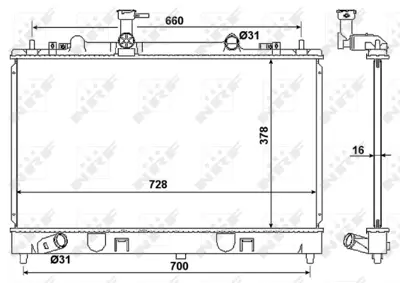 NRF 53383 Mazda 6 2.0d 03-Radiator RFYB15200