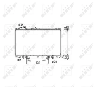 NRF 53467 Lexus Gs 3.0 98-Radiator 