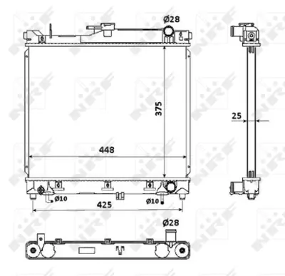 NRF 53569 Motor Su Radyatoru Jımny 01> Otomatık (375x457x27) 1A2515200