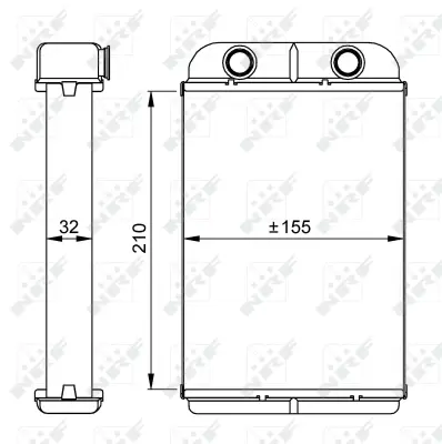 NRF 53611 Fıat Stilo 1.9d 02-Heat Exchanger, İnterior Heating 46723450