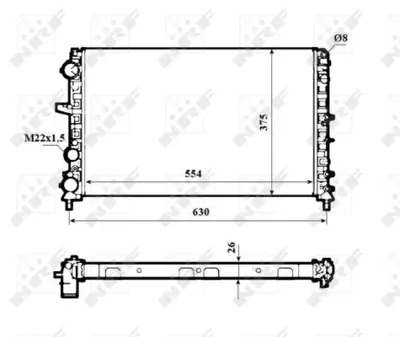 NRF 53621A Motor Su Radyatoru Fıat Fıorıno 1.7d 93- 71736179