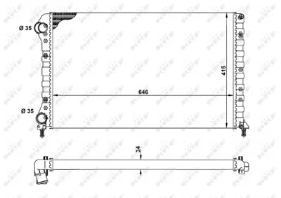 NRF 53627 Fıat Doblo 1.9d 01-Radiator 51867711