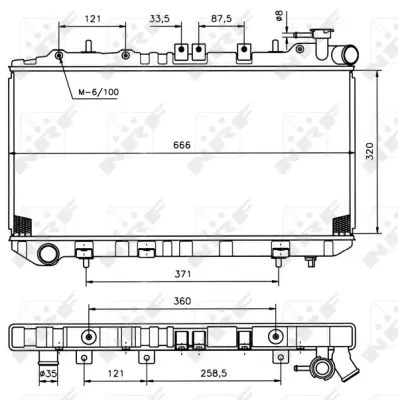 NRF 536864 Nıssan Sunny 2.0d 91-Radiator 2141065C01
