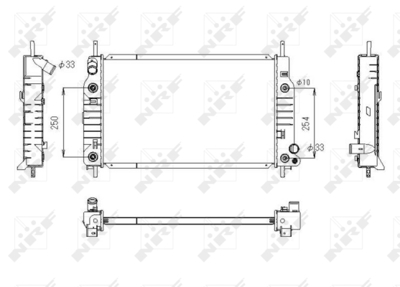 NRF 53748 Ford Mondeo 1.8 97-Radiator ME97BB8005BA