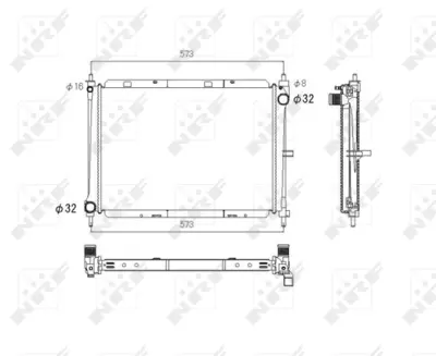 NRF 53758 Nıssan Note 1.5d 04-Radiator 21410BC500