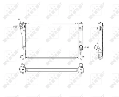 NRF 53768 Toyota Corolla 2.2d 04-Radiator 164000R020
