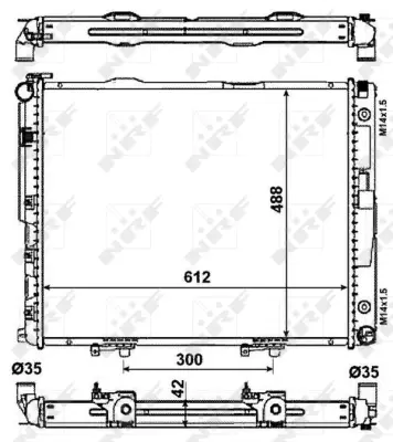NRF 53786 Mercedes E-Series 4.2 85-Radiator A1245005103