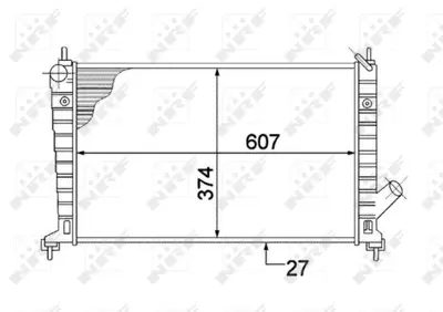 NRF 53804 Motor Su Radyatoru Saab 9-5 2.3 98- 5329347
